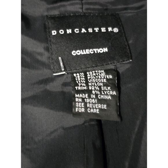 Doncaster Collection Brown Tweed Ruffled Silk Trim Jacket Blazer & Skirt Set 3X - Picture 7 of 7